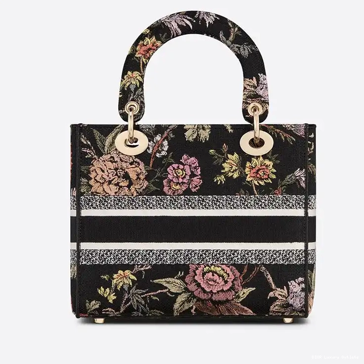 Cheap Bag Black Motif Lady Medium Botanique Jardin Canvass D-lite 0418 Luxury